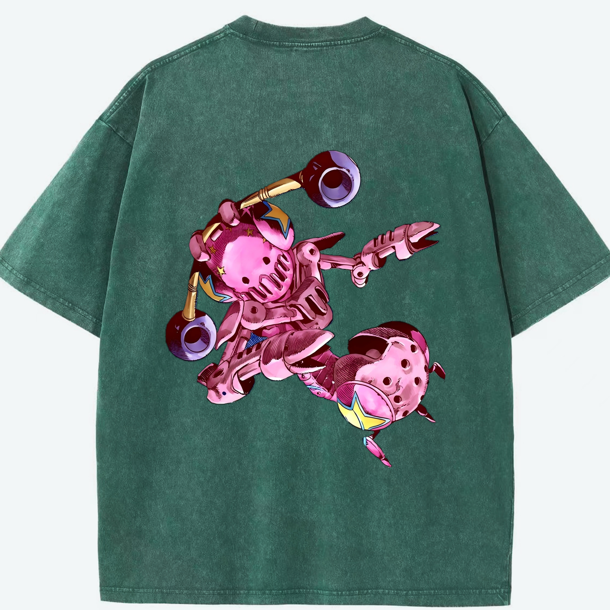 （画像用） ジョジョの奇妙な冒険 ジョナサン?ジョースター JoJo's Bizarre Adventure Jonathan Joestar 綿100% ヴィンテージ風 半袖Tシャツ（背面プリント）